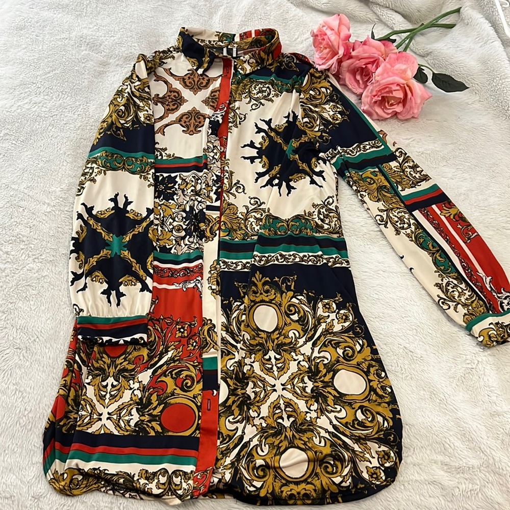 Chain print dress